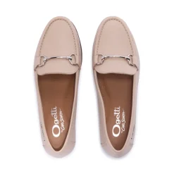 Veroso Beige Leather Loafers