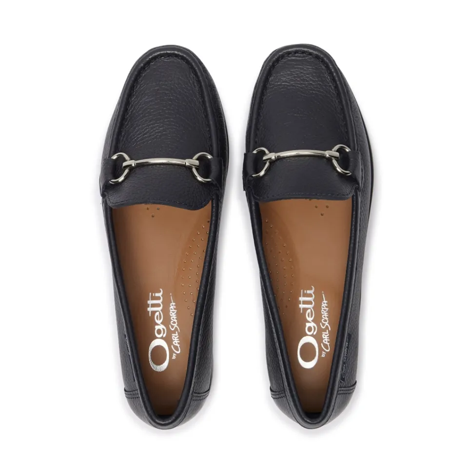 Veroso Black Leather Loafers