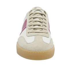 Zest White-Fuchsia Leather Trainers