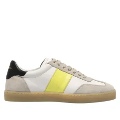 Zest White-Neon Leather Trainers